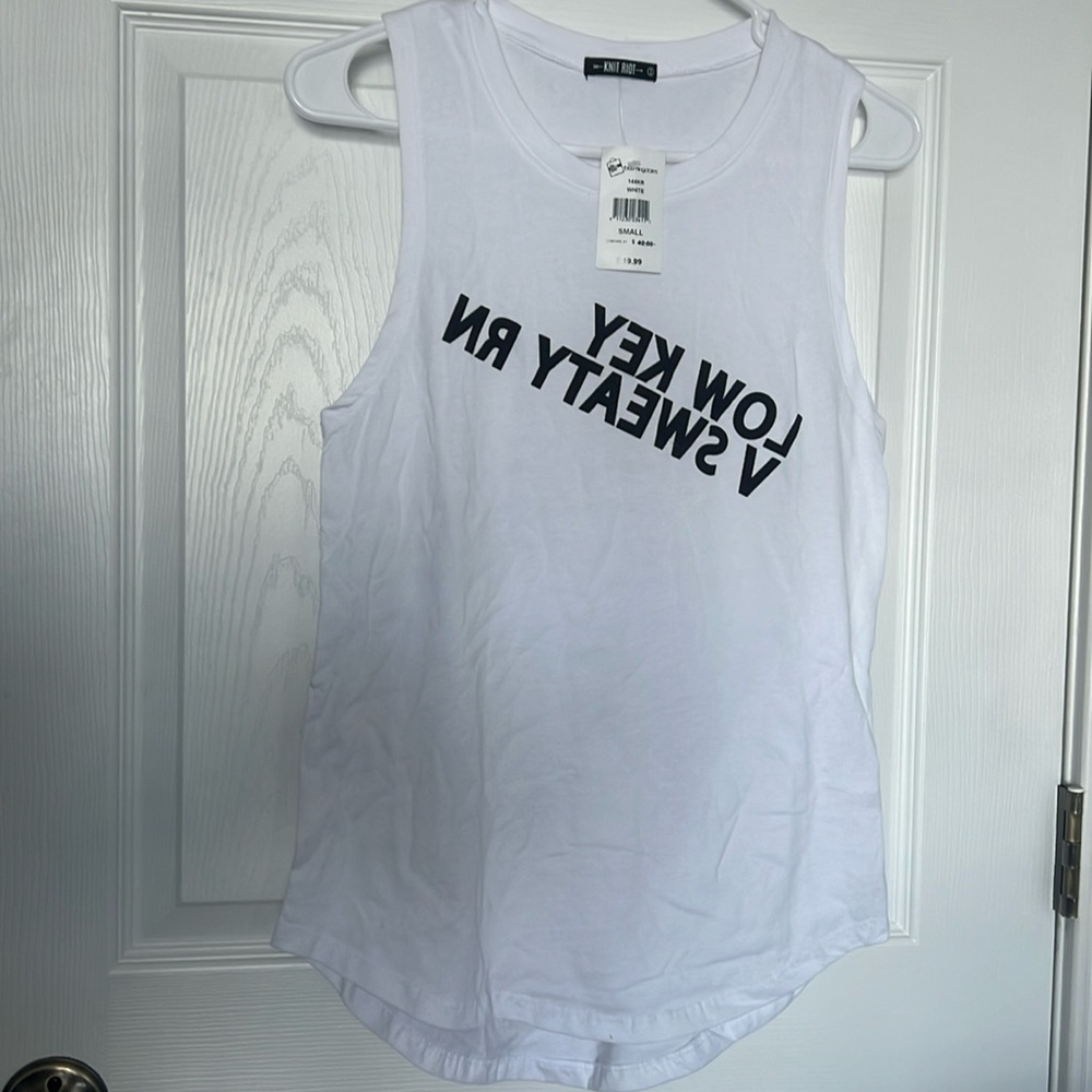 White work out tank